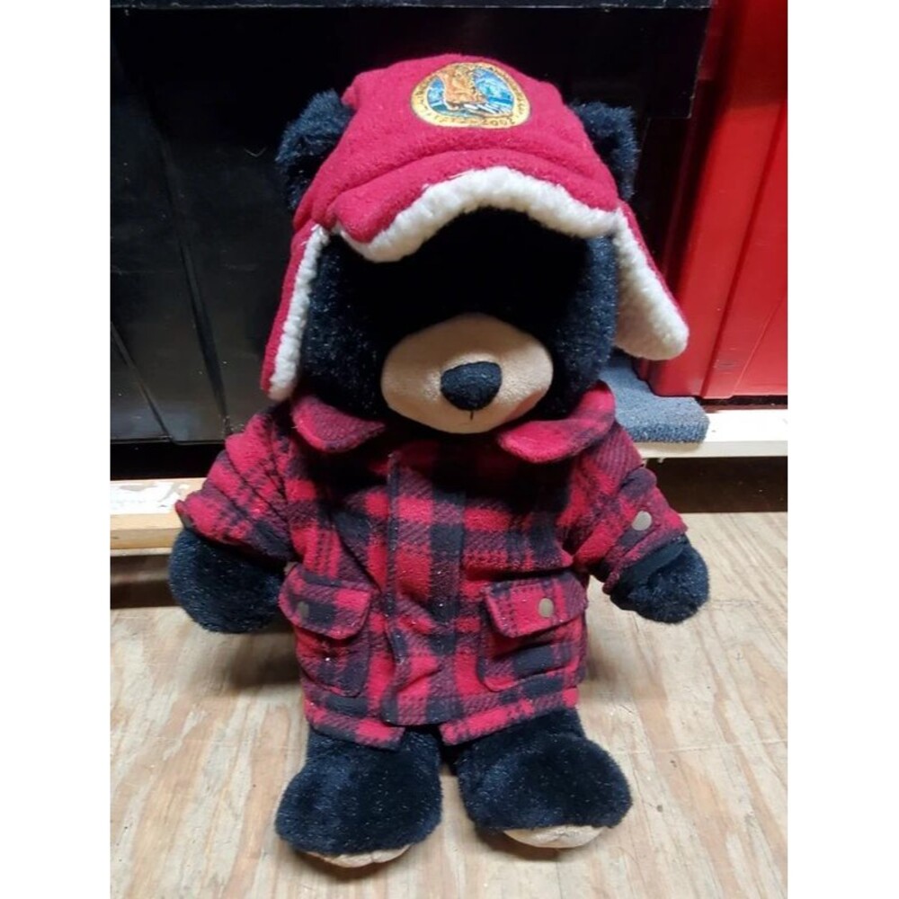 LLBEAN 90th Anniversary Black Bear with Plaid Coat & Jacket